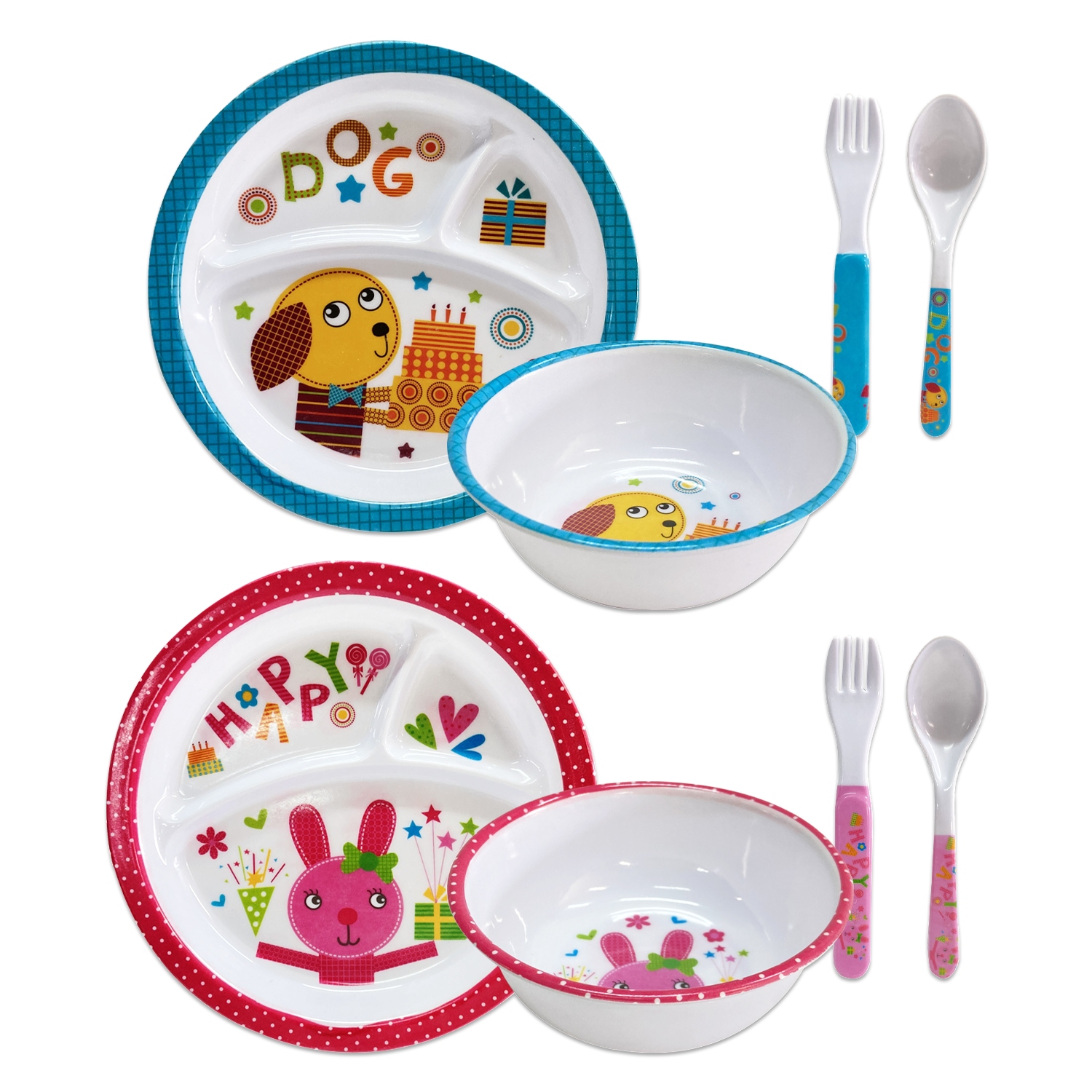 SET VAJILLA INFANTIL X4PCS