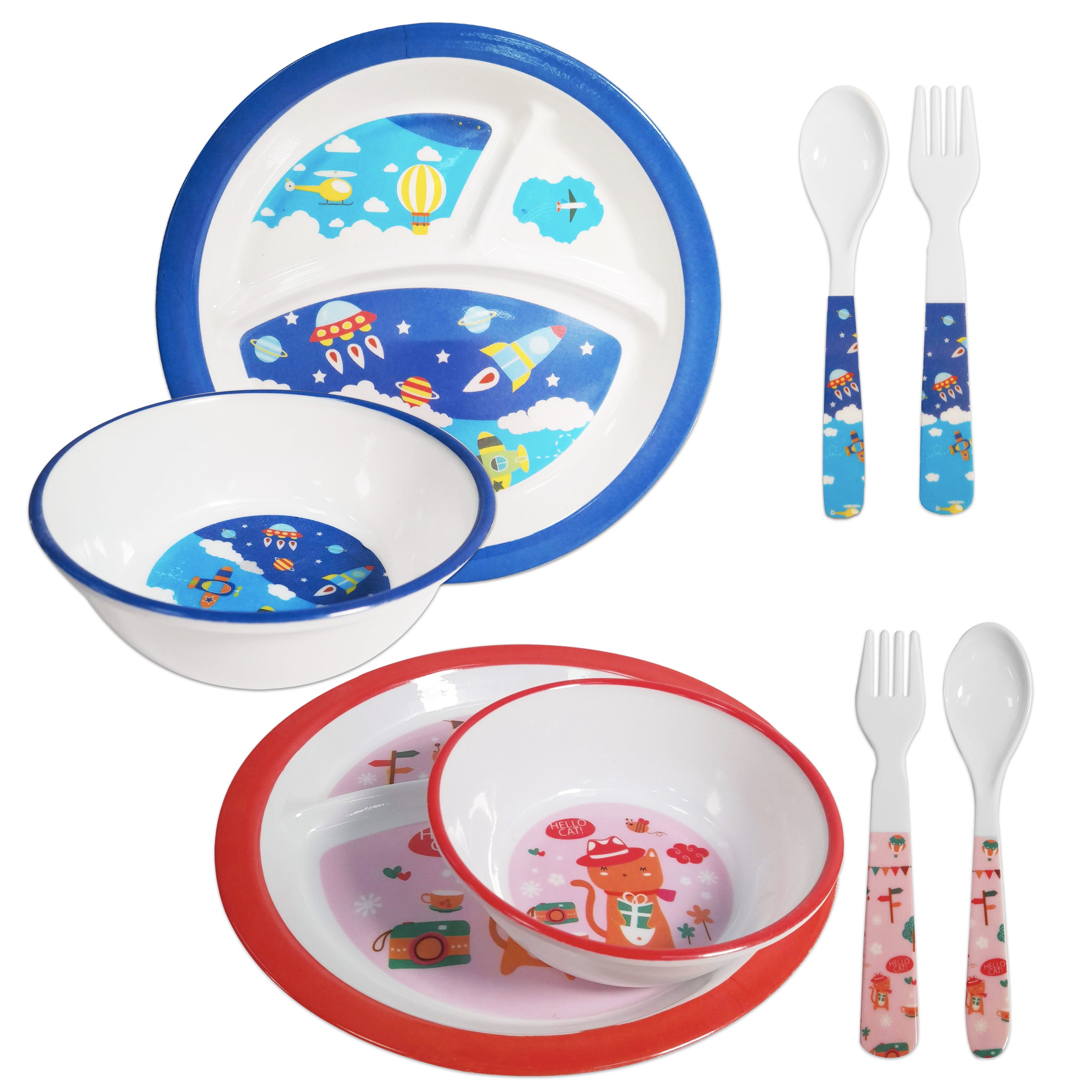 SET VAJILLA INFANTIL X4PCS