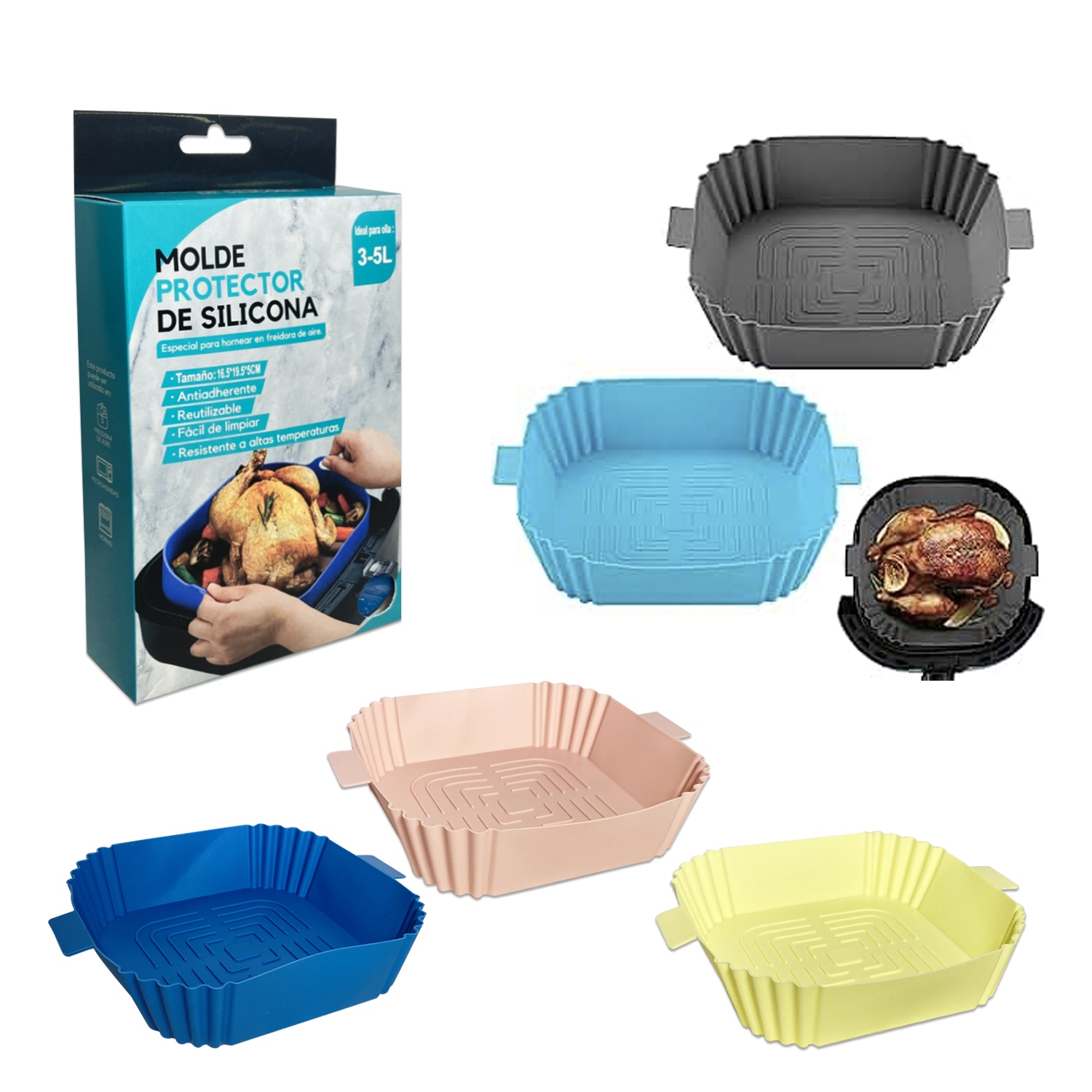 CANASTILLA DE SILICONA PARA OLLA FREIDORA 100G