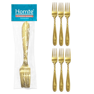 TENEDOR DORADO 40G X6