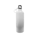 TERMO METALICO BLANCO CON LLAVERO 800ML