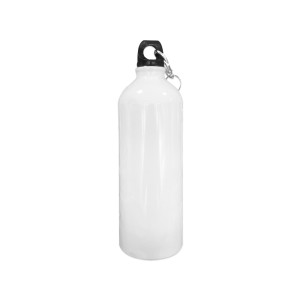 TERMO METALICO BLANCO CON LLAVERO 800ML