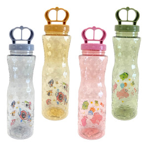 TERMO PLASTICO CORONA CON STICKERS 500ML