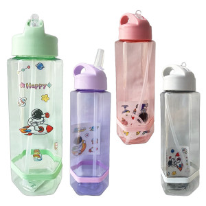 TERMO PLASTICO CON STICKERS ASTRONAUTA 750ML