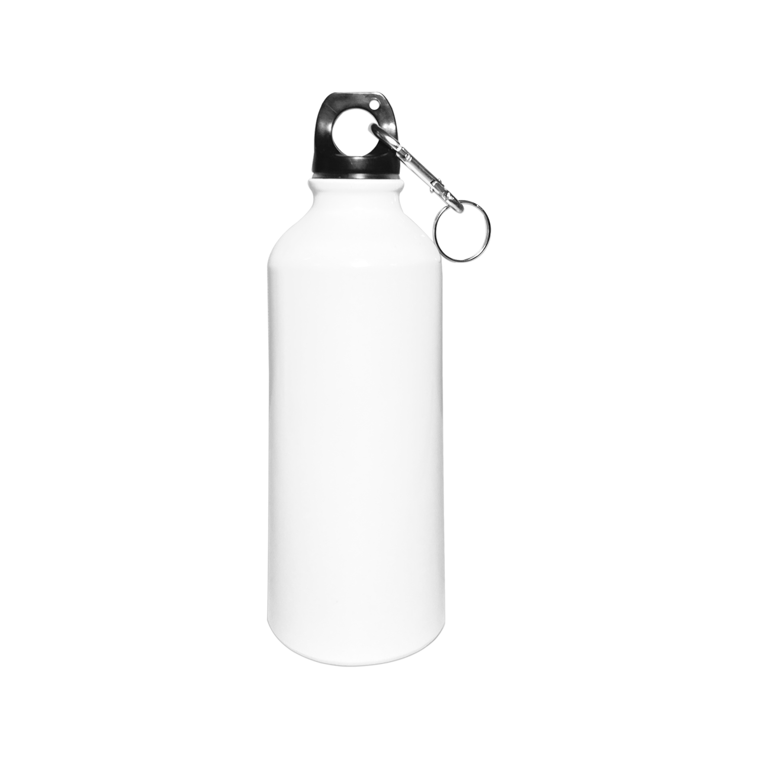 TERMO METALICO BLANCO CON LLAVERO 500ML