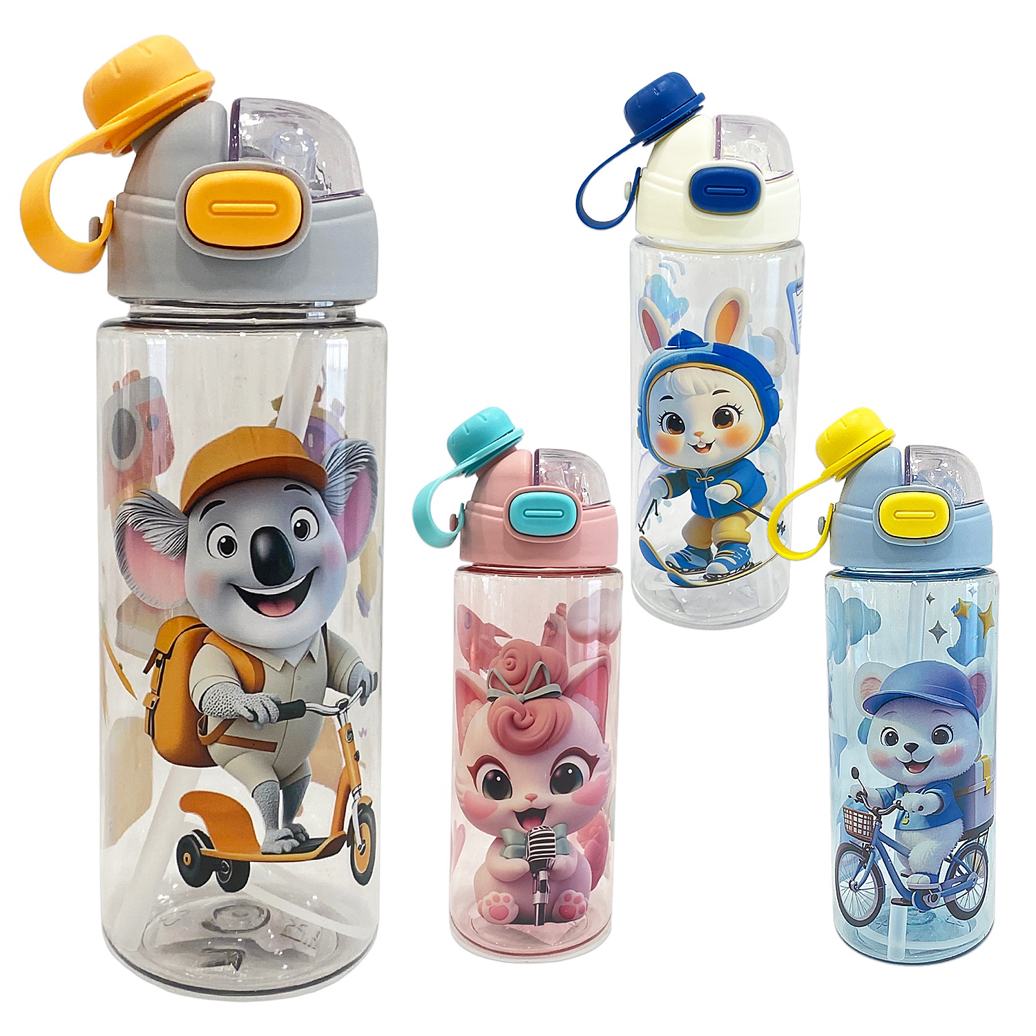 TERMO PLASTICO ANIMALES 550ML