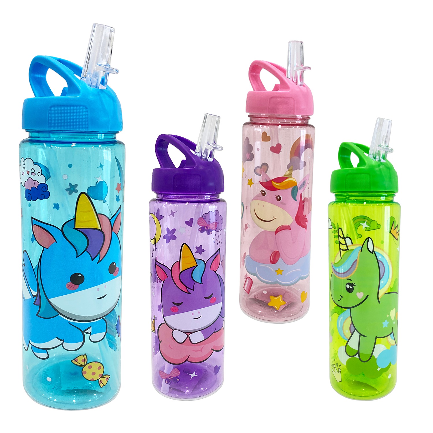 TERMO PLASTICO UNICORNIO 700ML