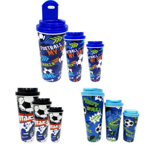 VASO TERMO FUTBOL X3 1000-700-400ML