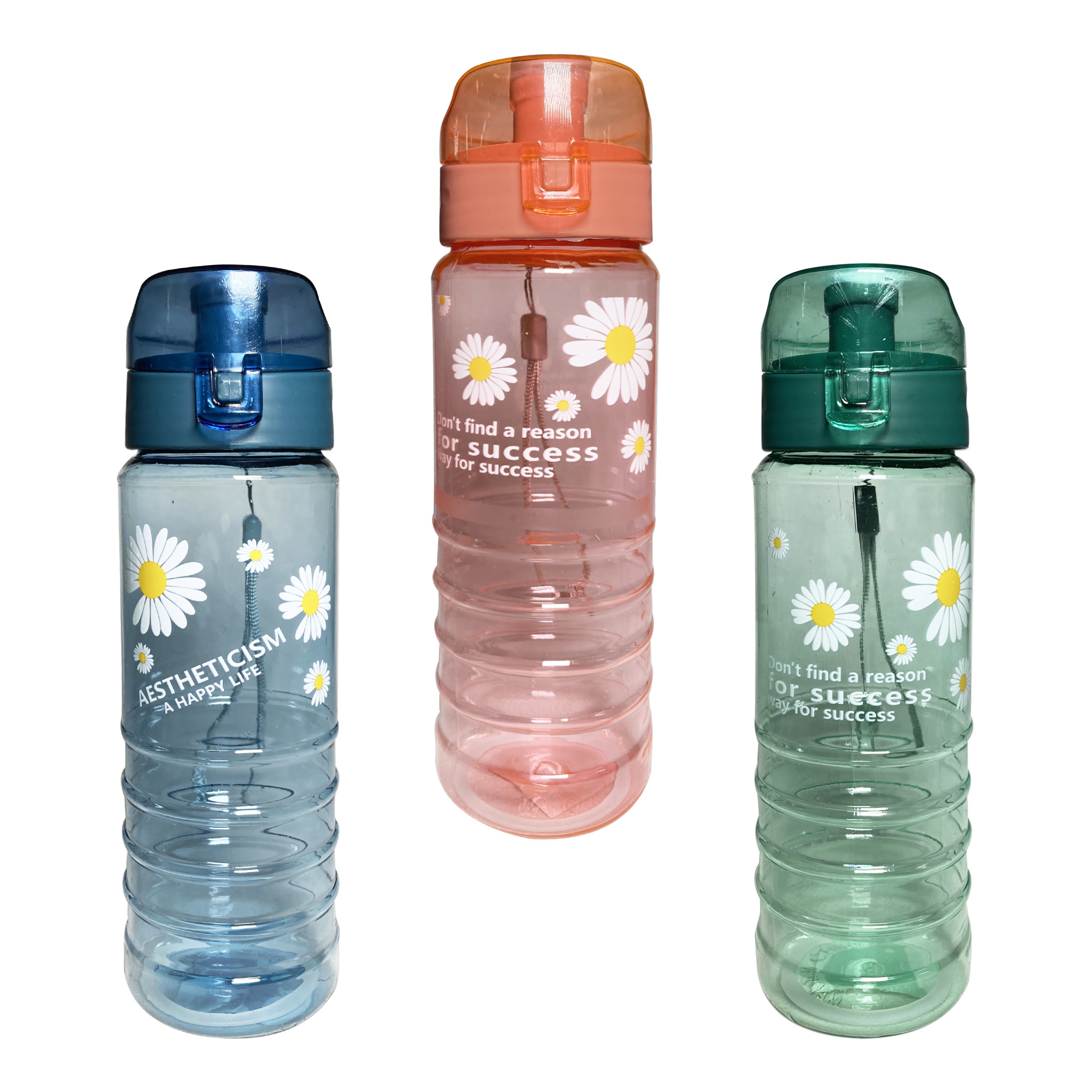 TERMO PLASTICO FLORES 600ML