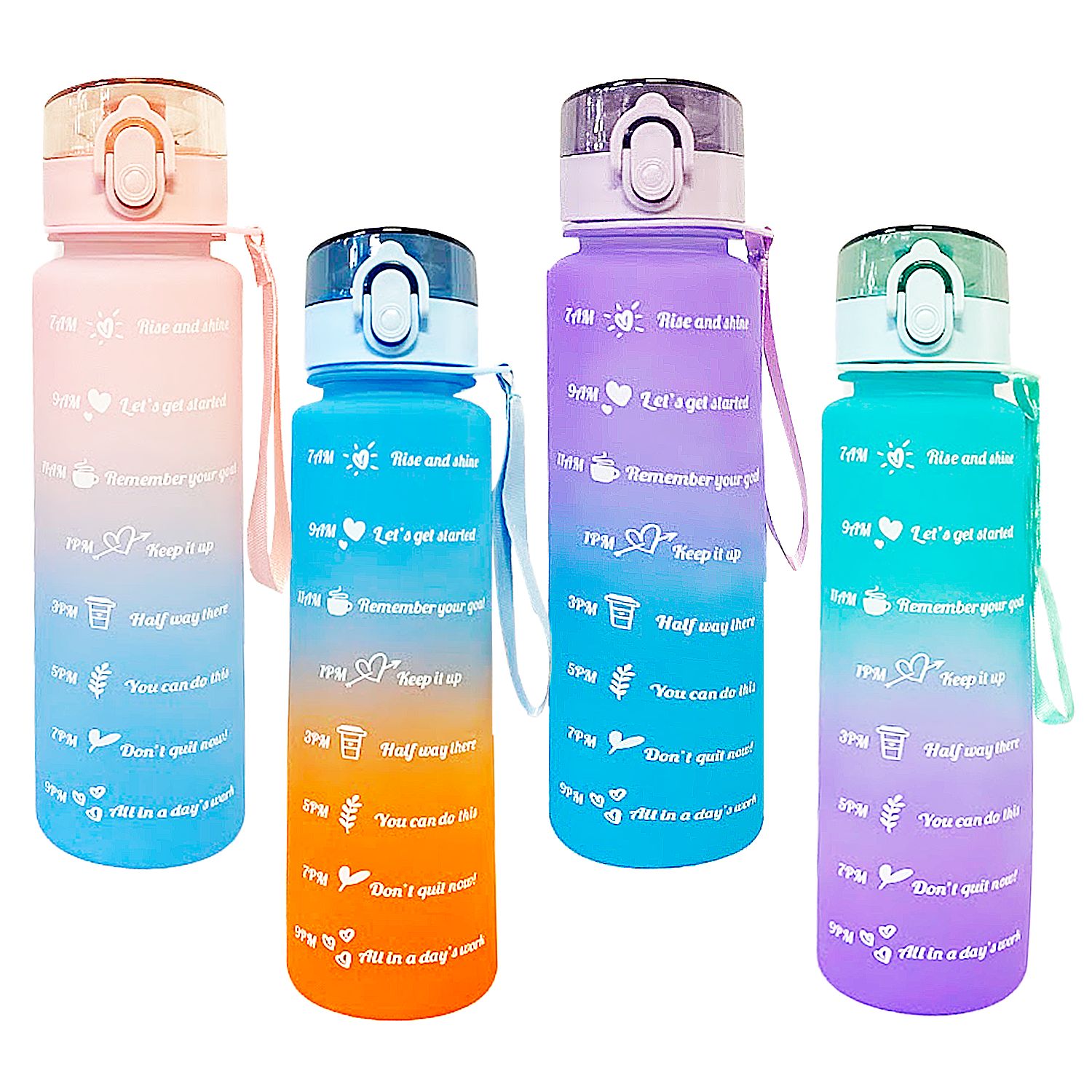 TERMO MOTIVACIONAL CON PINES Y STIKERS 900ML