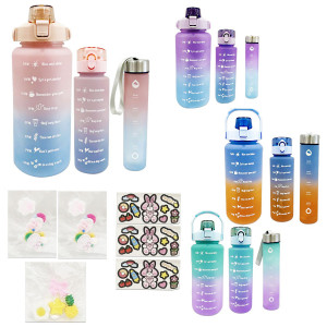 TERMO MOTIVACIONAL X3 PINES Y STIKER  2000ML-900ML-300ML
