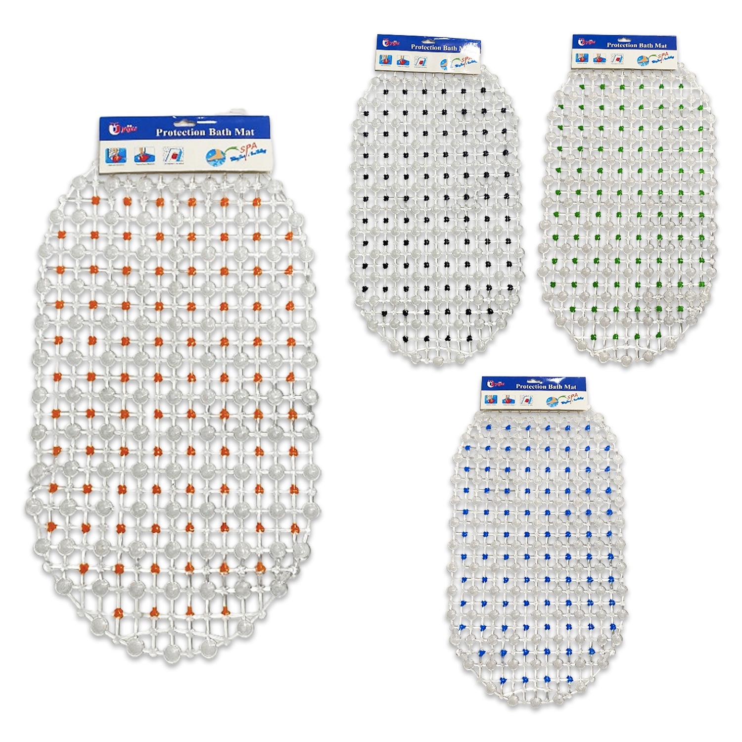 TAPETE BAÑO ANTIDESLIZANTE DE CHUPAS 62*35CM