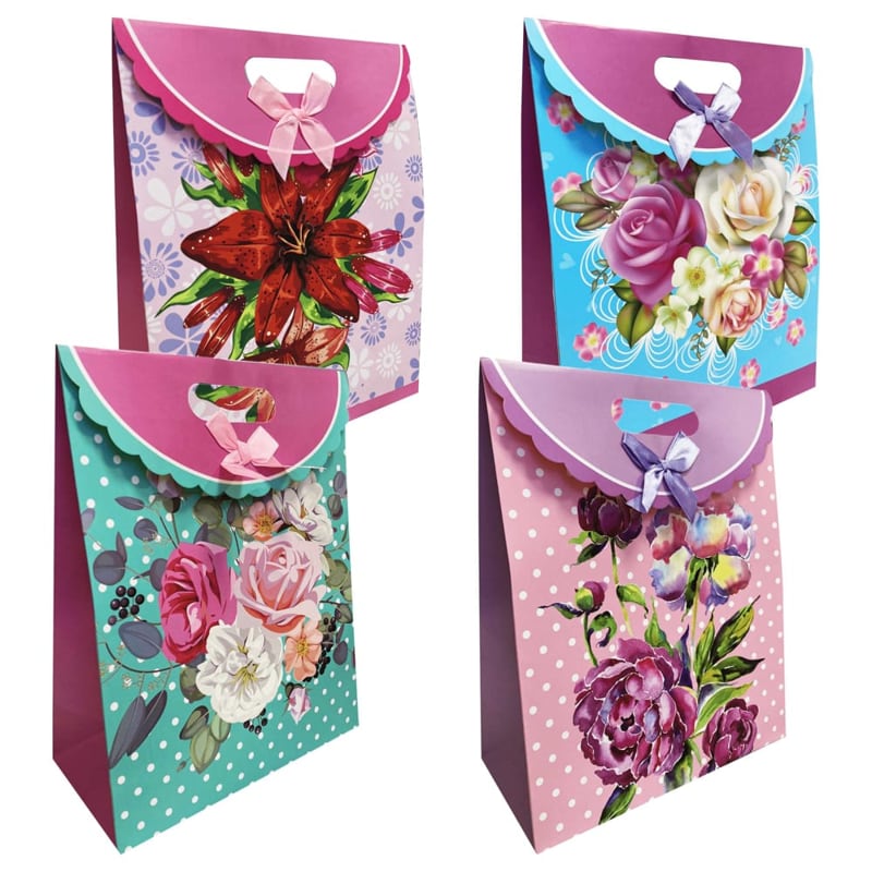 BOLSA DE REGALO FLORES31.5*25*12CM (PQX12)