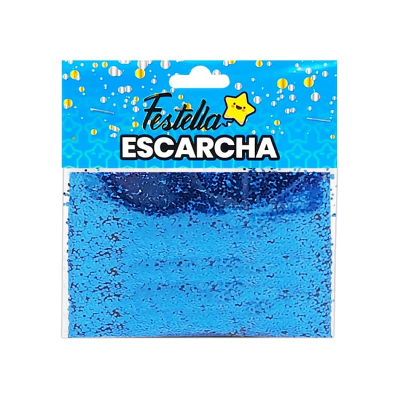 ESCARCHA PARA GLOBO AZUL (PQTX12)