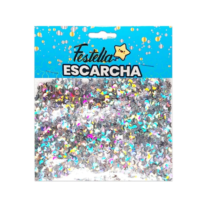 ESCARCHA PARA GLOBO LUNA PLATEADA (PQTX12)