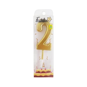 VELA NUMERO #2 DORADO (CJX24)