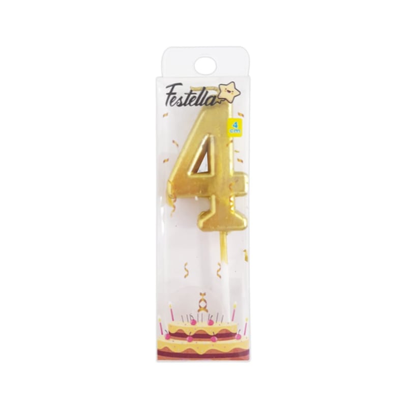 VELA NUMERO #4 DORADO (CJX24)