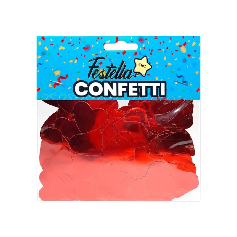 CONFETI PARA GLOBO CORAZON ROJO (PQTX12)