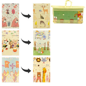 TAPETE INFANTIL DOBLE CARA ESTAMPADO 120*180*0.8CM