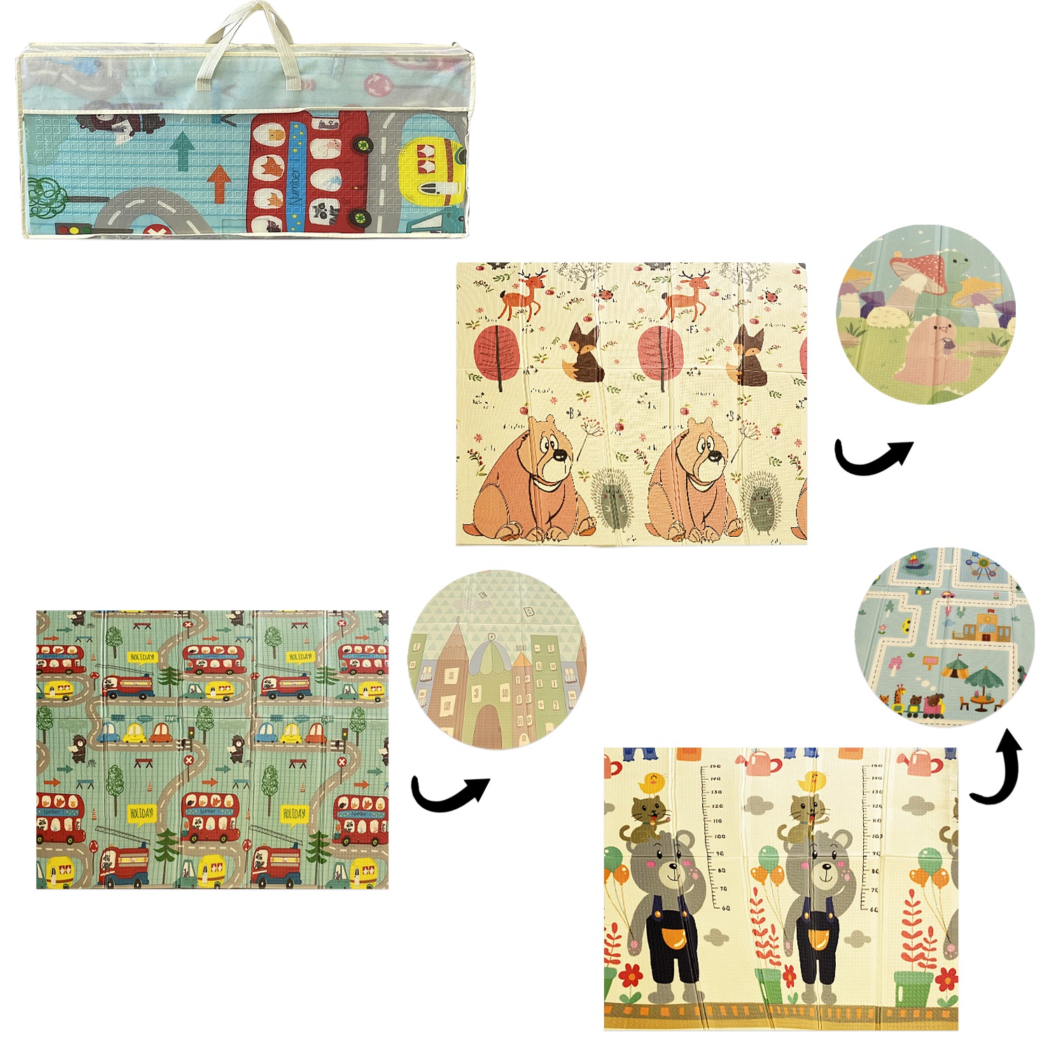 TAPETE INFANTIL ESTAMPADO 180*200*0.8CM