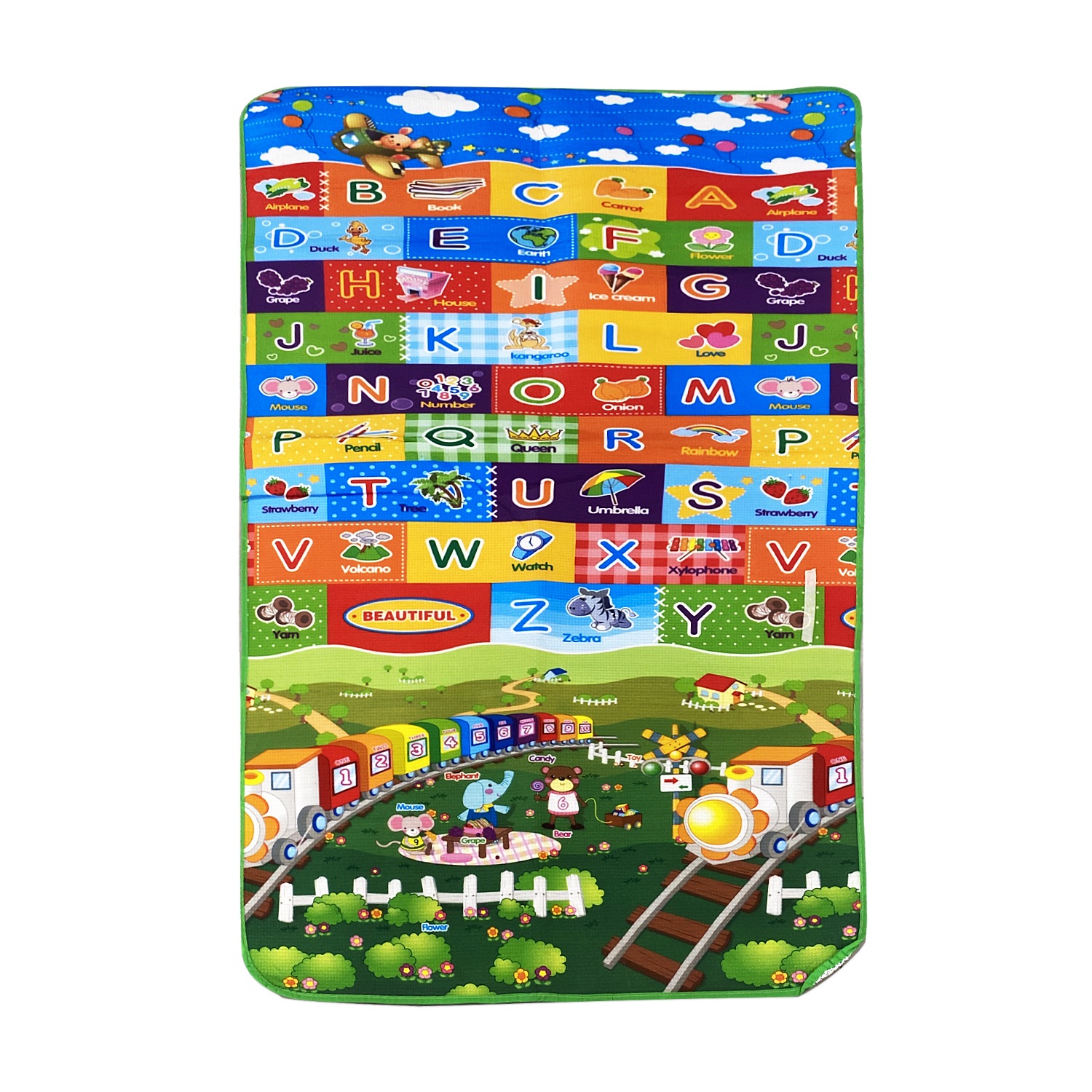 TAPETE INFANTIL DOBLE CARA ESTAMPADO 100*180*0.25CM