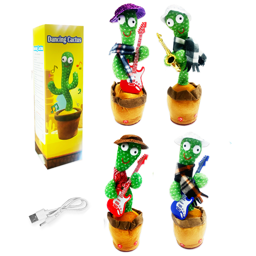CACTUS BAILARIN CON ACCESORIO LUZ Y SONIDO