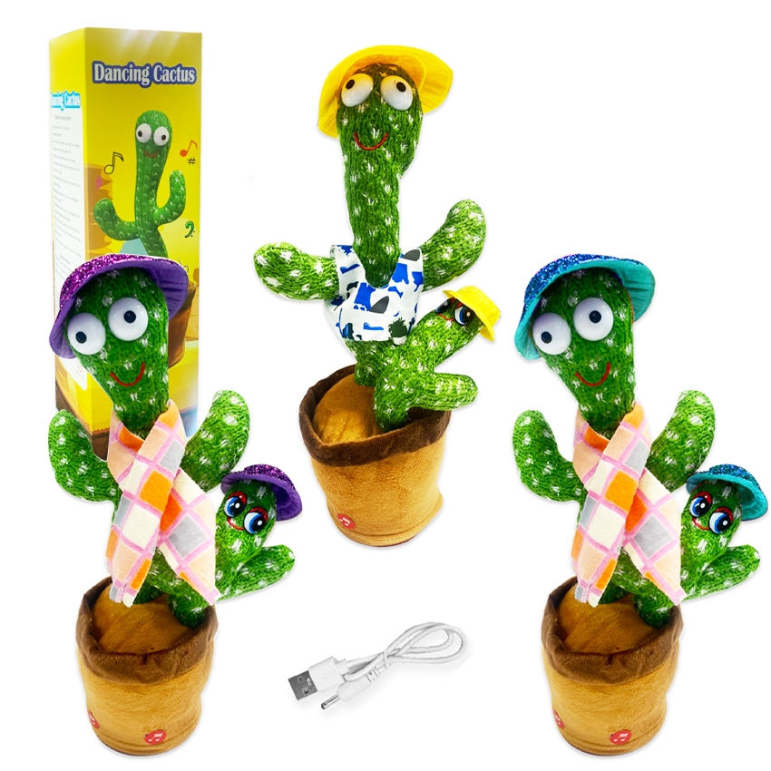 CACTUS BAILARIN X2 CON ACCESORIO LUZ Y SONIDO