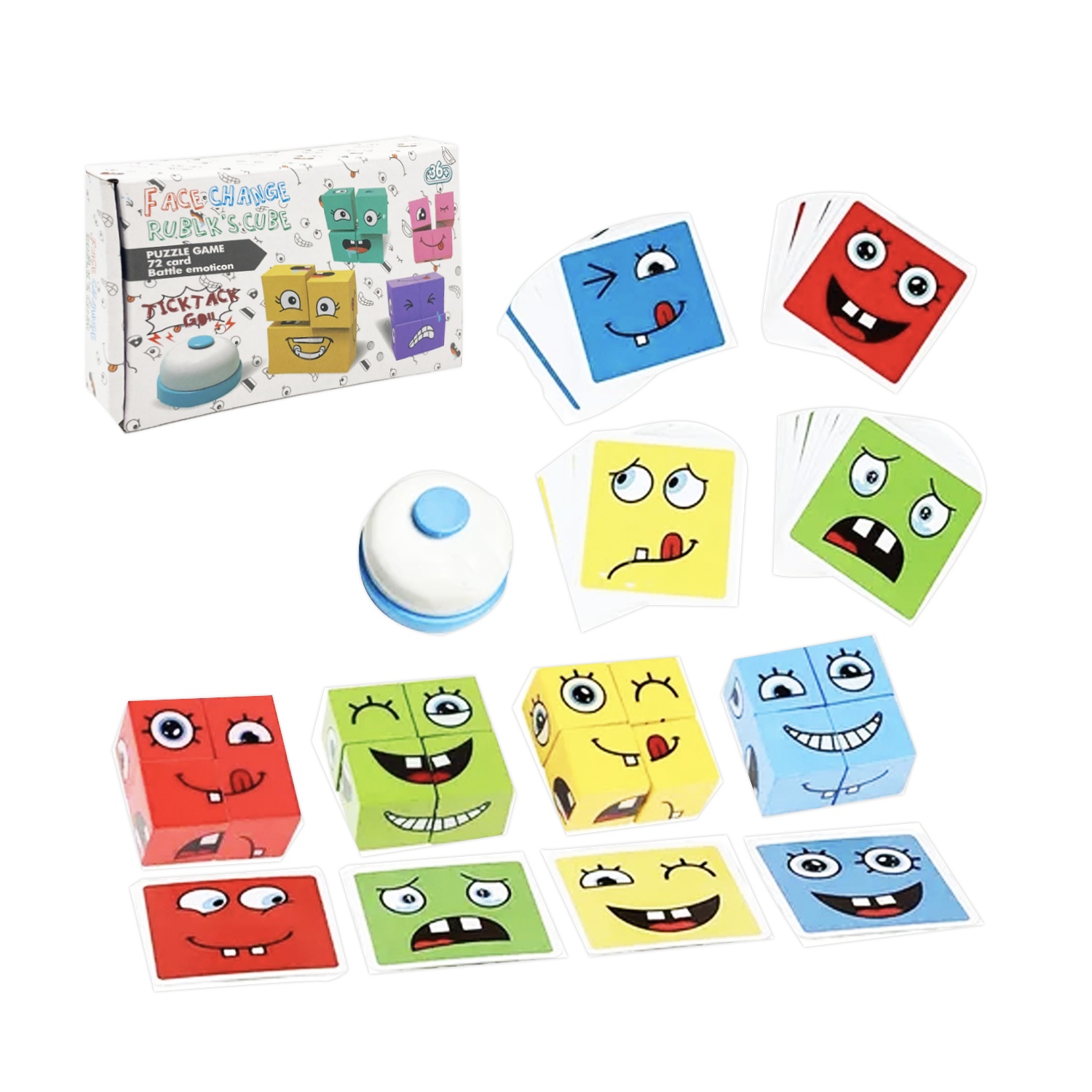 JUEGO DE CUBOS DE MADERA DIDACTICO CON TIMBRE