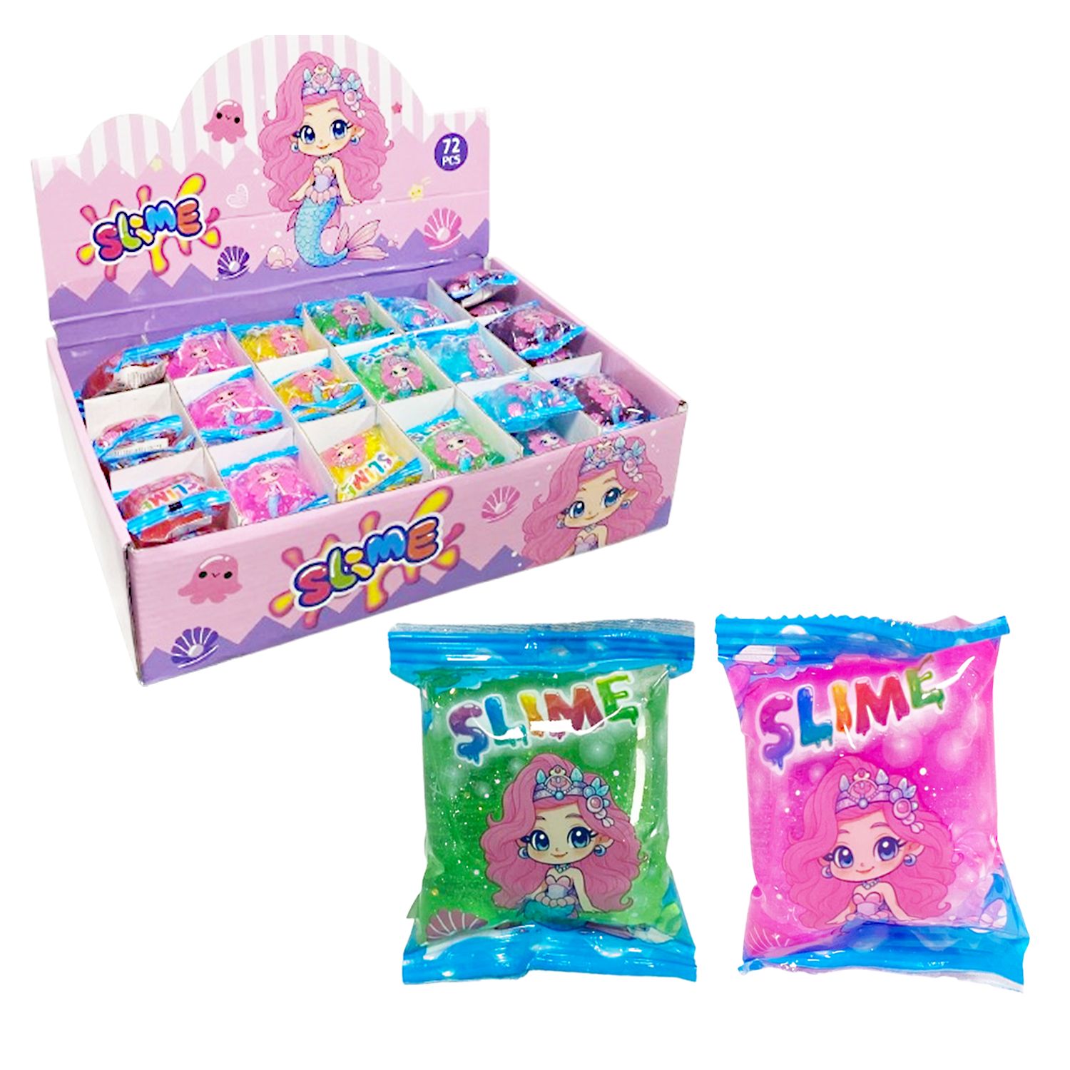 SLIME MINI ESCARCHADO EN BOLSA SIRENA (CJX72)