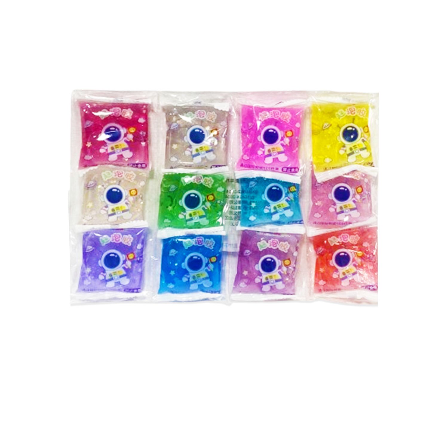 SLIME MINI ESCARCHADO EN BOLSA ASTRONAUTA (PQTX12)