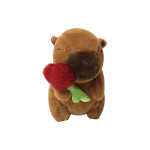 PELUCHE CAPIBARA CON ROSA: