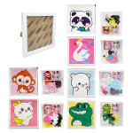 CUADRO DECORATIVO DE POMPONES 17*17CM