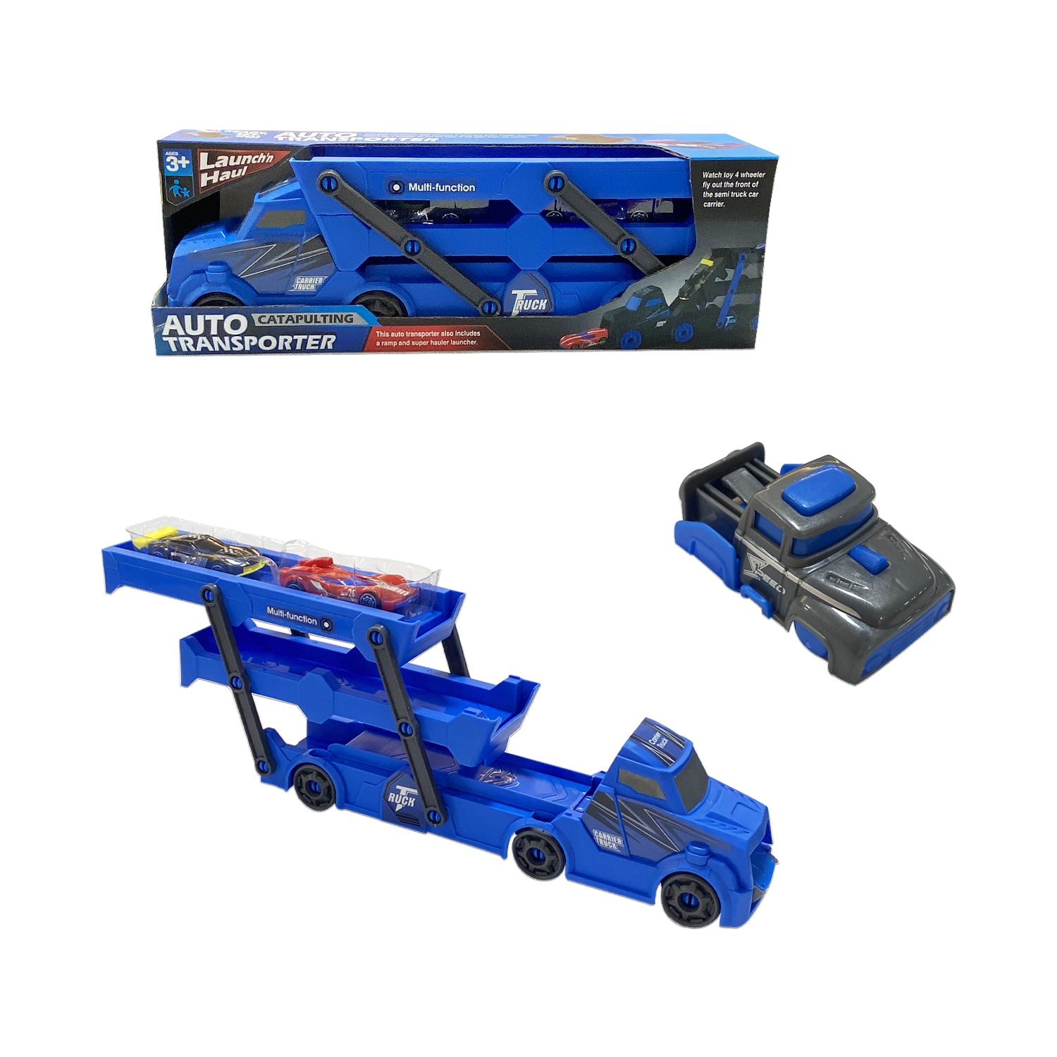 PORTAVEHICULOS CON CARROS Y LANZADOR