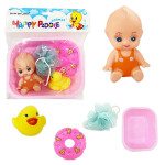 BAÑERA CON BEBE Y ACCESORIOS EN BOLSA