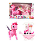 PONY MAGNETICO CON CARRO DE HELADO LUZ Y SONIDO