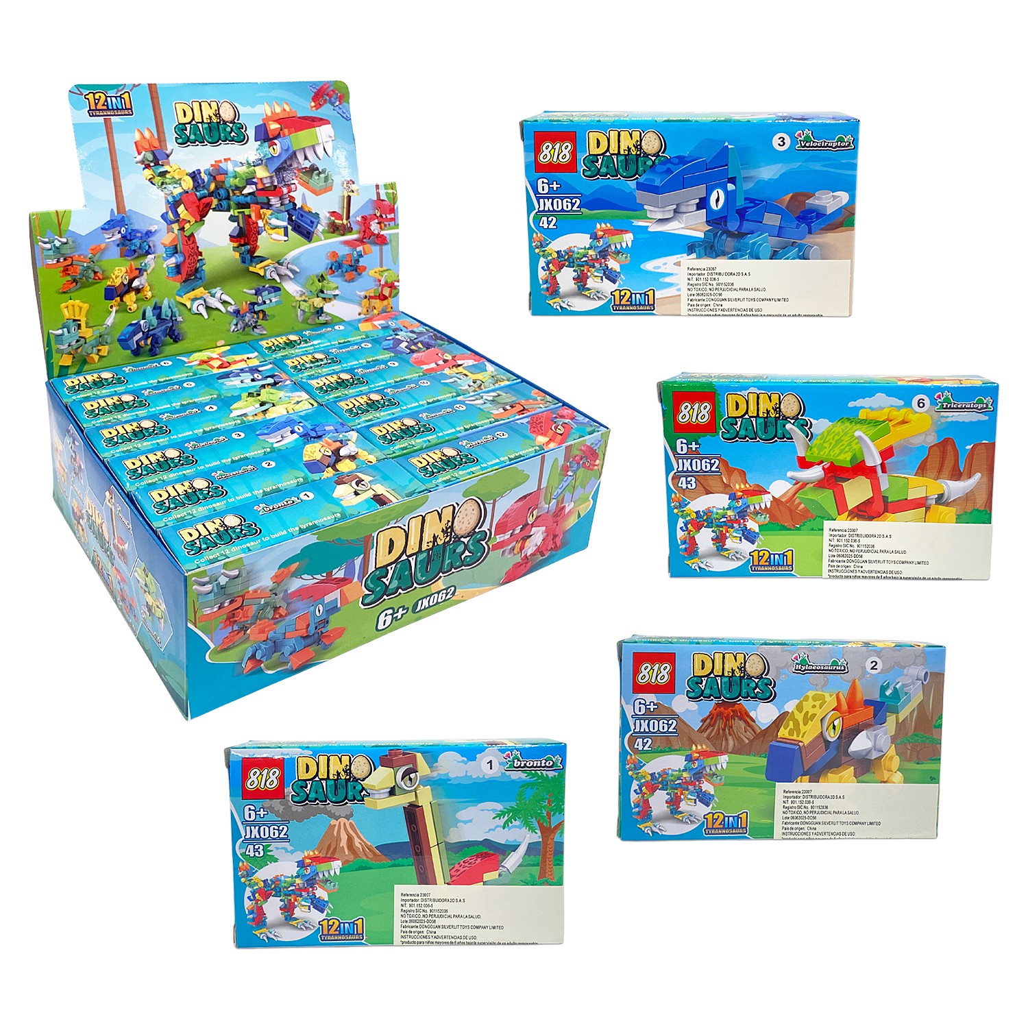 DINOSAURIO ARMABLE 12 EN 1 (CJX12)