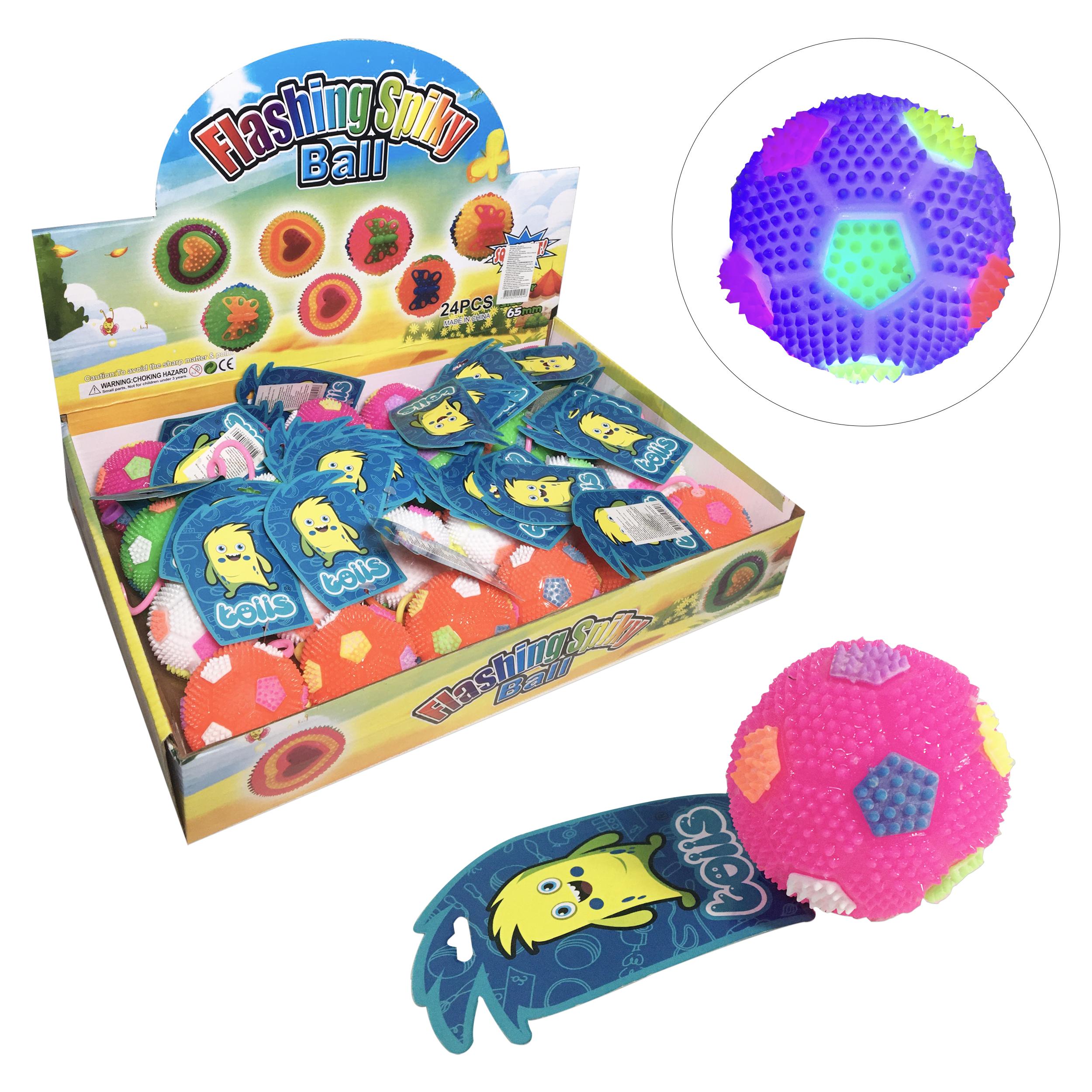 PELOTA CHILLONA CON LUZ 6.5CM (CJX24)