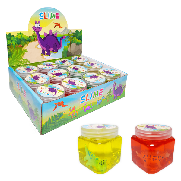 SLIME TARRO CON DINOSAURIO Y LUZ (CJX12)