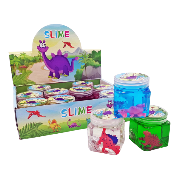 SLIME TARRO CON DINOSAURIO Y LUZ (CJX12)