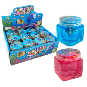 SLIME TARRO CON ANIMALES MARINOS Y LUZ (CJX12)
