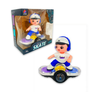 MUÑECO CON PATINETA EN CAJA