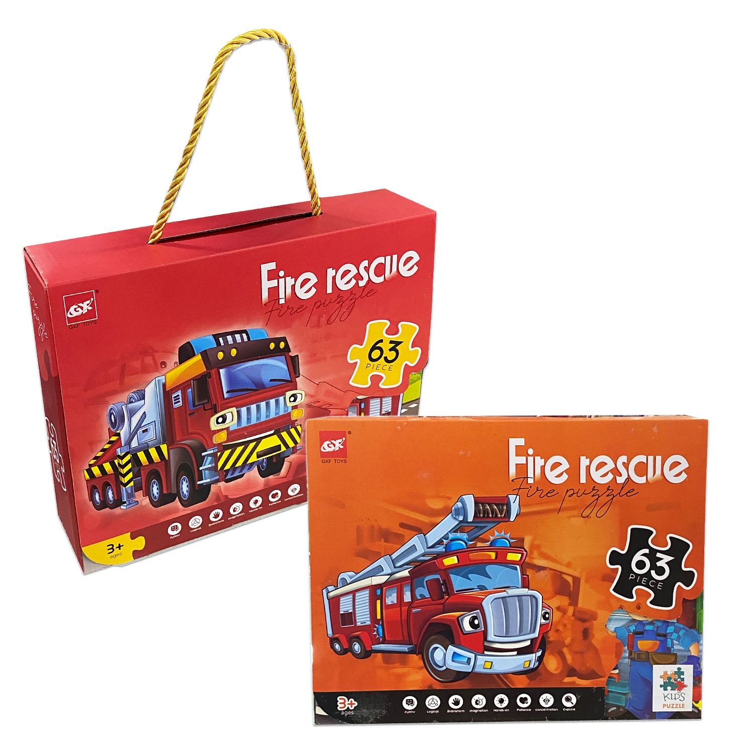 ROMPECABEZAS CARRO DE BOMBEROS X63PCS