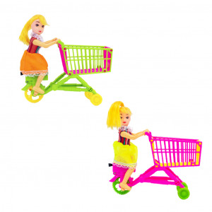 MUÑECA CON CARRO MERCADO