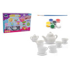SET DE TE EN PORCELANA PARA PINTAR X15PCS