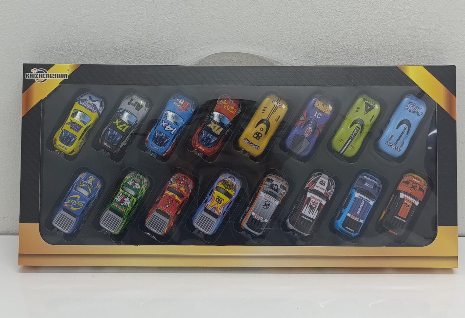 SET DE CARROS X16 EN CAJA KZ957-027