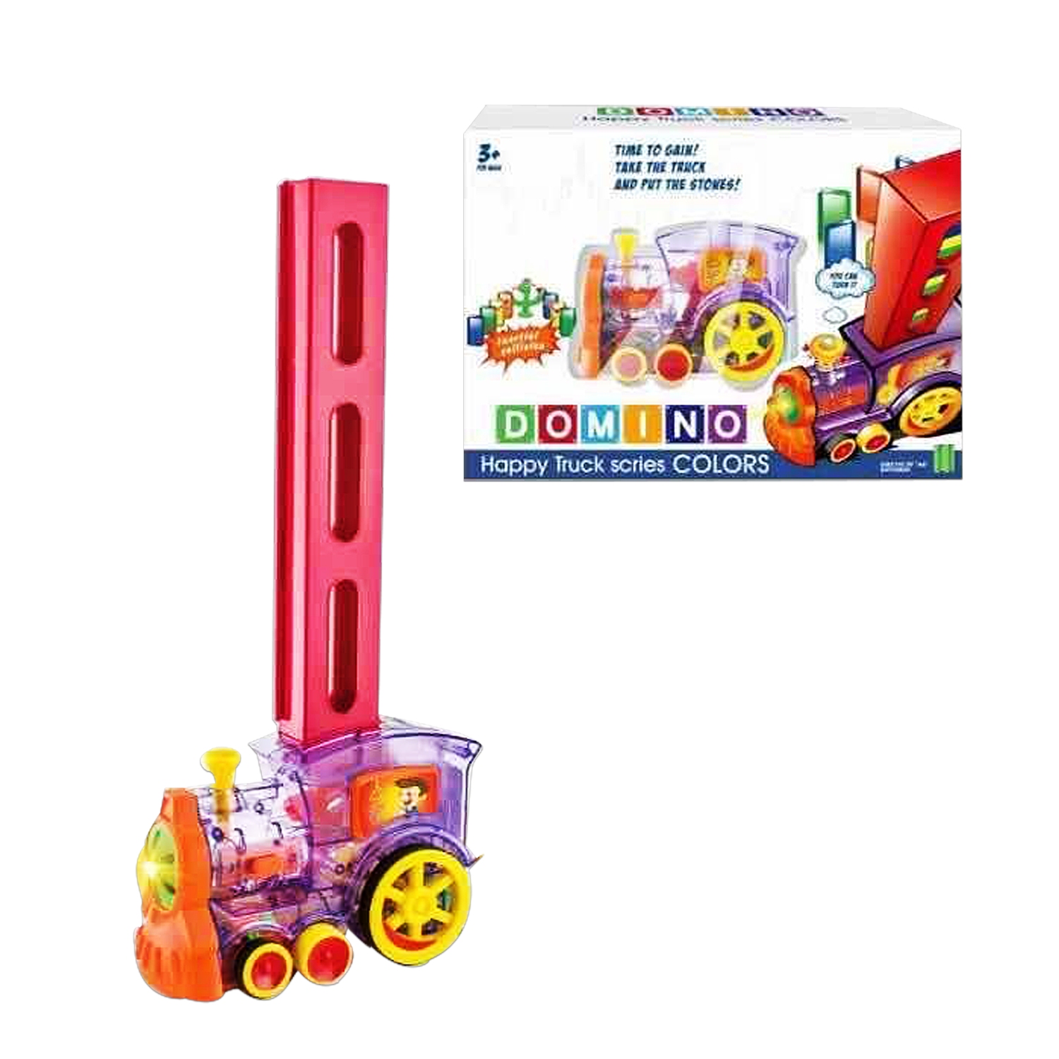 TREN CON FICHAS DOMINO LUZ Y SONIDO