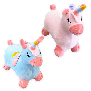 UNICORNIO INFLABLE DE TELA LUZ Y SONIDO