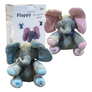 ELEFANTE ESCONDIDAS CON MOVIMIENTO Y SONIDO (PILA)