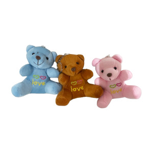 LLAVERO OSO PELUCHE LOVE (PQTX12)
