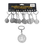 LLAVERO ADORNO RELIGIOSO PLATEADO (PQTX12)